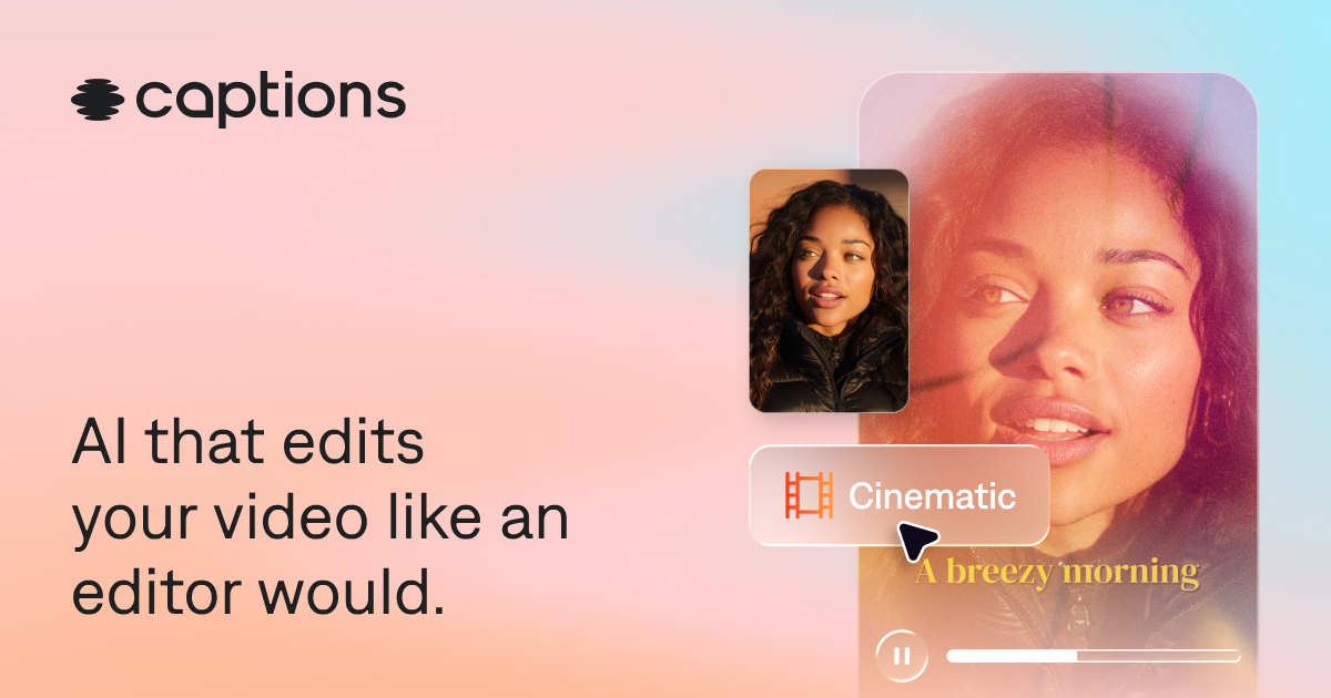 Captions website preview