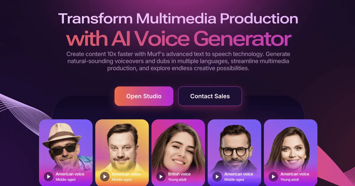 Murf AI website preview